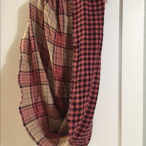 Plaid infinity scarf